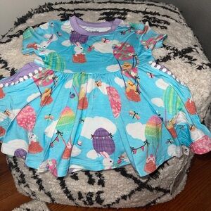 Birdie Bean Lola Birdie Twirl Dress Easter Bunny Egg Hot Air Balloon Dress 0-3M